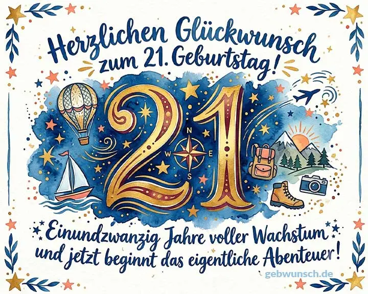 Geburtstagswünsche Zum 21. Geburtstag 1 Geburtstagswünsche Zum 21. Geburtstag