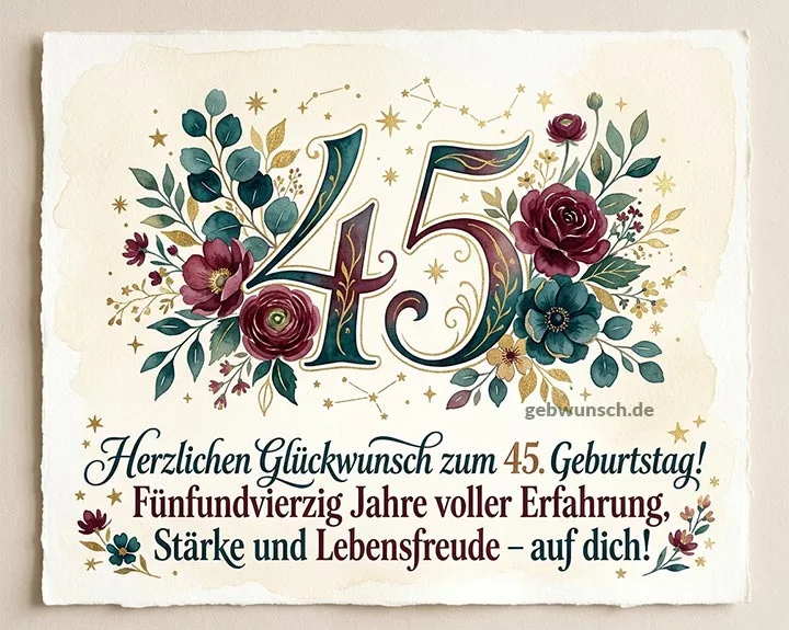 Geburtstagswünsche Zum 45. Geburtstag 1 Geburtstagswünsche Zum 45. Geburtstag